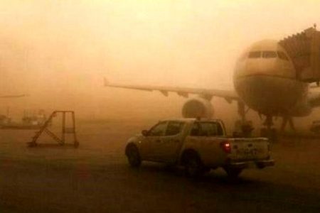 لغو ۶ پرواز فرودگاه اهواز به علت گردوغبار